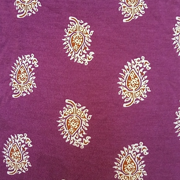 Purple Paisley Off Shoulder & Scoop Neck Top - Picture 3 of 5